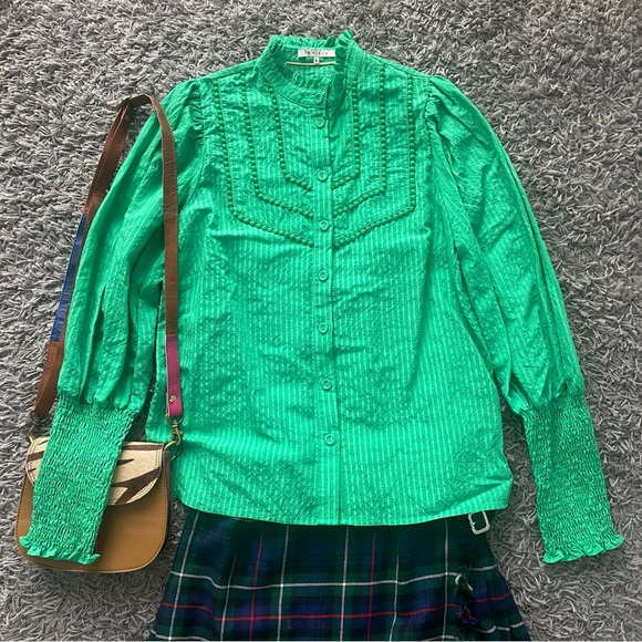 Vintage Tops - Nk Nukus Green Blouse